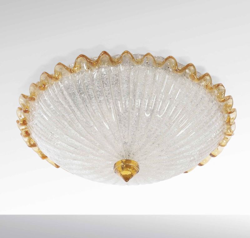 Plafoniera in vetro di Murano, XX secolo  - Auction Antiques | Timed Auction - Cambi Casa d'Aste