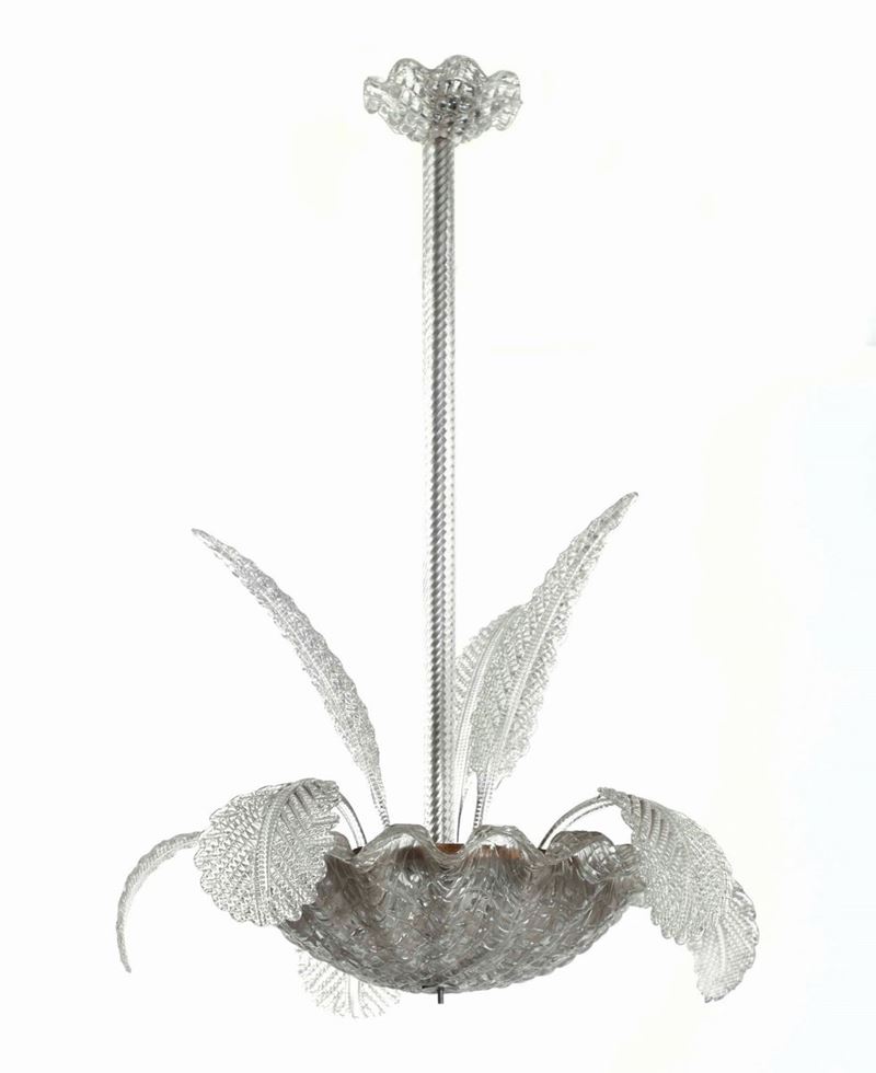 Lampadario in vetro di Murano, XX secolo  - Auction Antiques | Timed Auction - Cambi Casa d'Aste