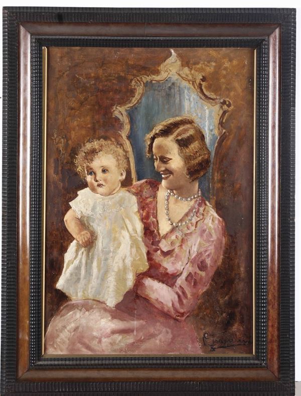 Piero Todeschini (1888-1945) Madre con bambino