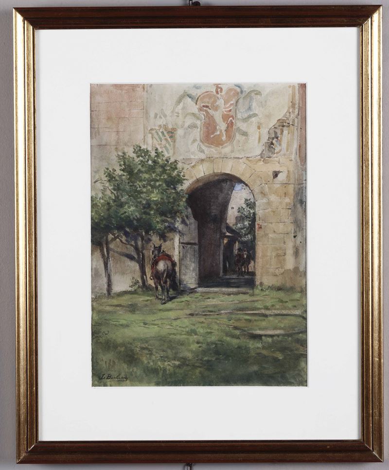 Leopoldo Burlando : Mura  - Auction 19th and 20th Century Paintings | Timed Auction - Cambi Casa d'Aste