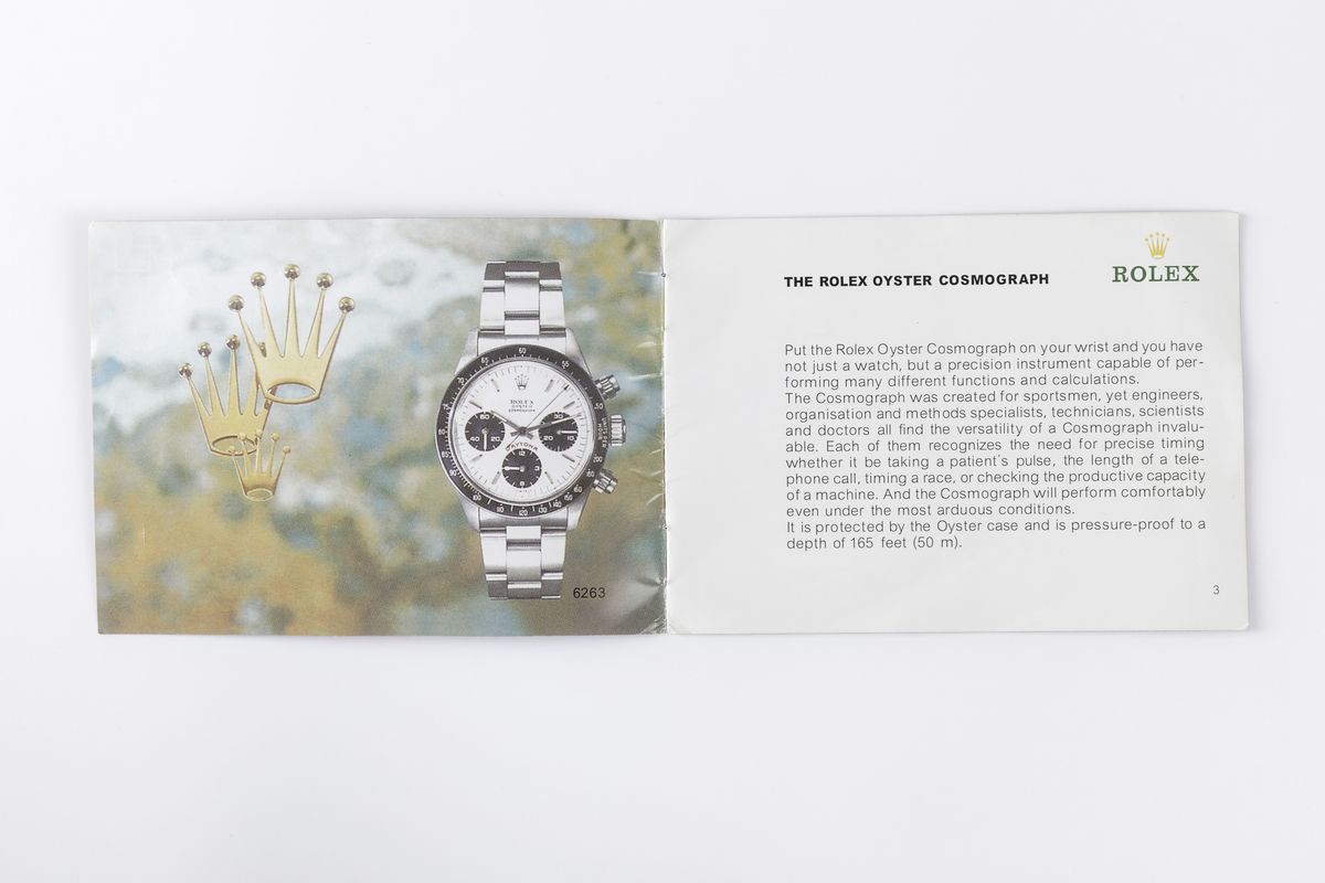 Rolex Libretto Cosmograph Anno 1982 in Inglese