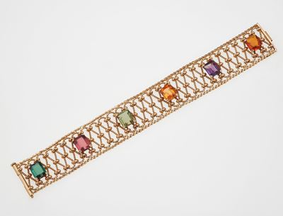 Bracciale con Quarzi Citrini, Ametiste e Tormaline
