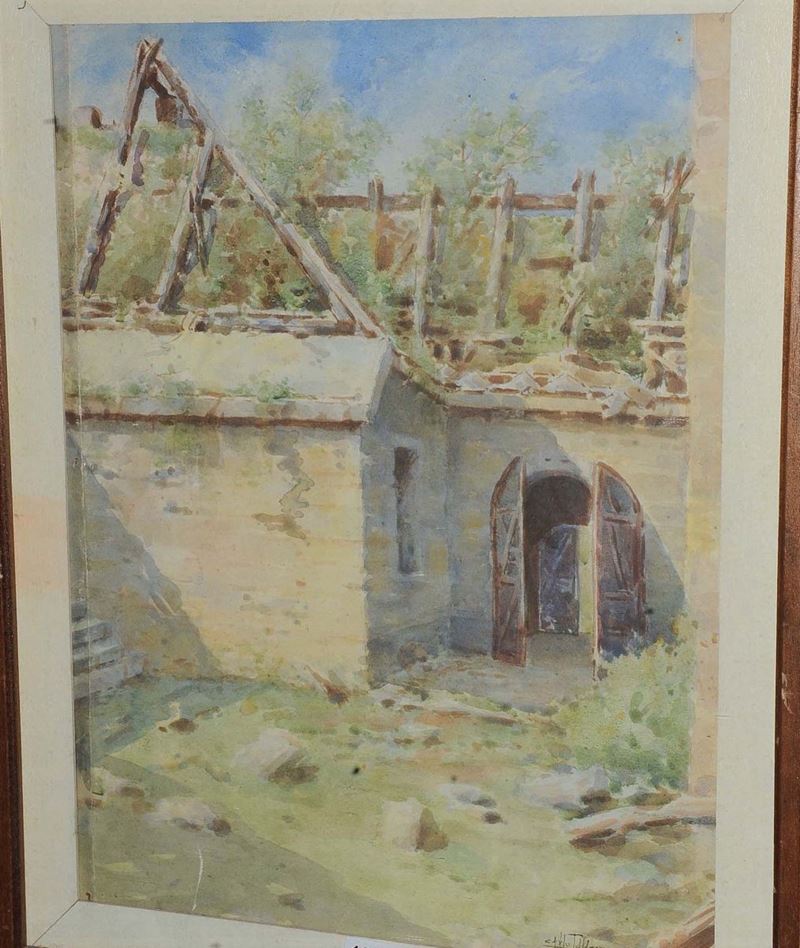 Carlo Tallone (?) Rovine  - Asta Antiquariato, Argenti e Dipinti Antichi - Cambi Casa d'Aste