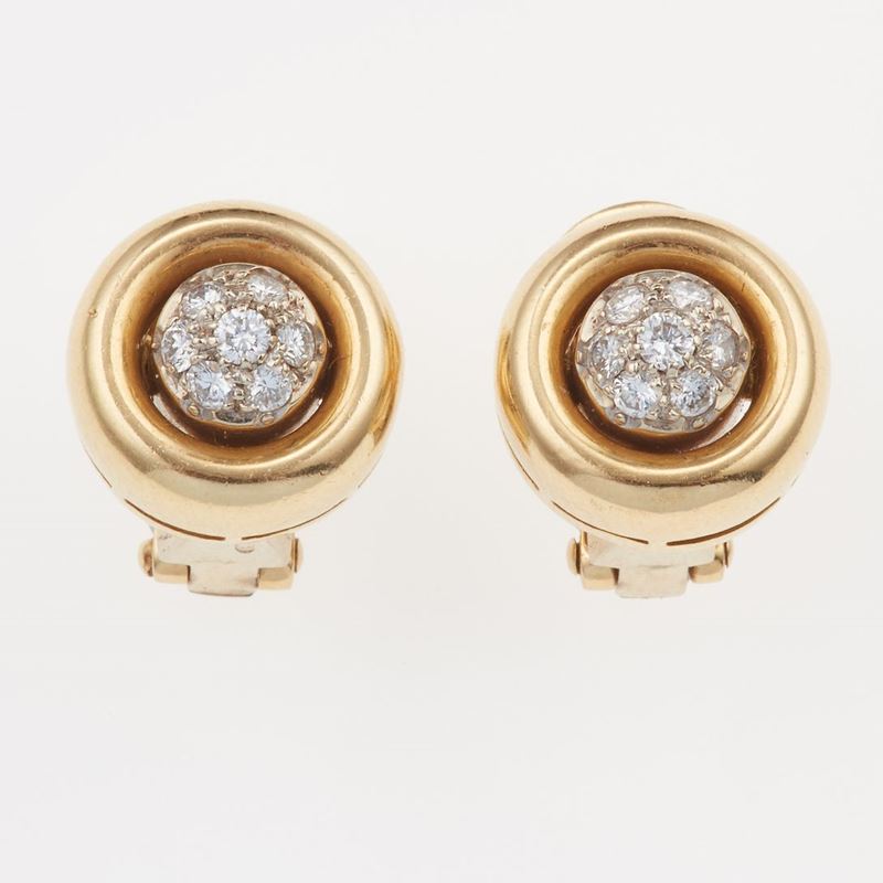 Pomellato. Orecchini con pavé di diamanti  - Auction Jewels | Timed Auction - Cambi Casa d'Aste
