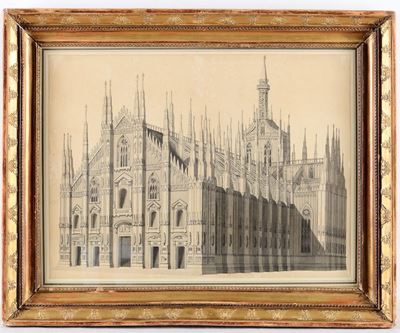 Jules Henry Alexis Dubois (XIX-XX)vista Esterna ed Interna del Duomo di Milano