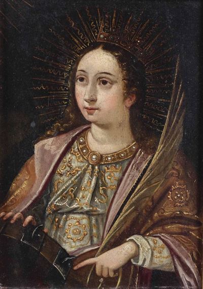 Scuola Spagnola del XVII Secolosanta Caterina D'alessandria