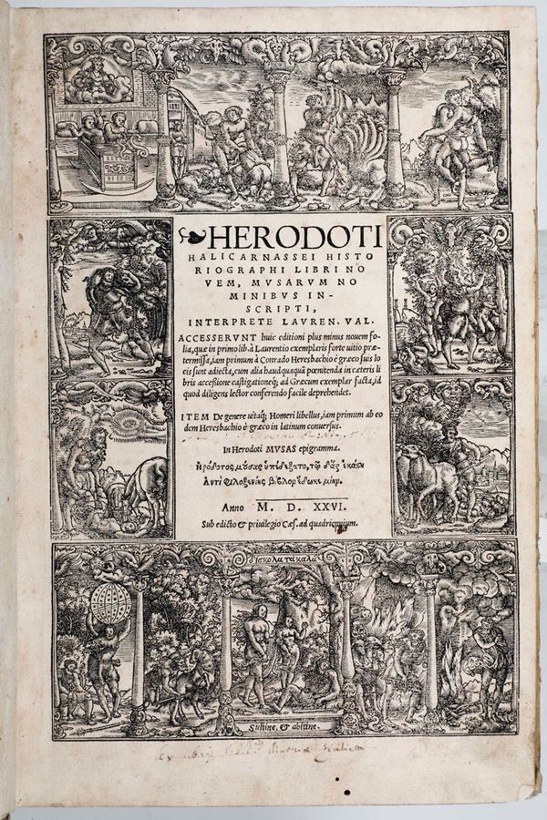  Herodoti halicarnasei historiagraphi libri novem... Colonia Apud Eucarium Ceruicornum... 1526.