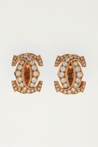 Cartier Penelope. Orecchini con Diamanti Taglio Brillante