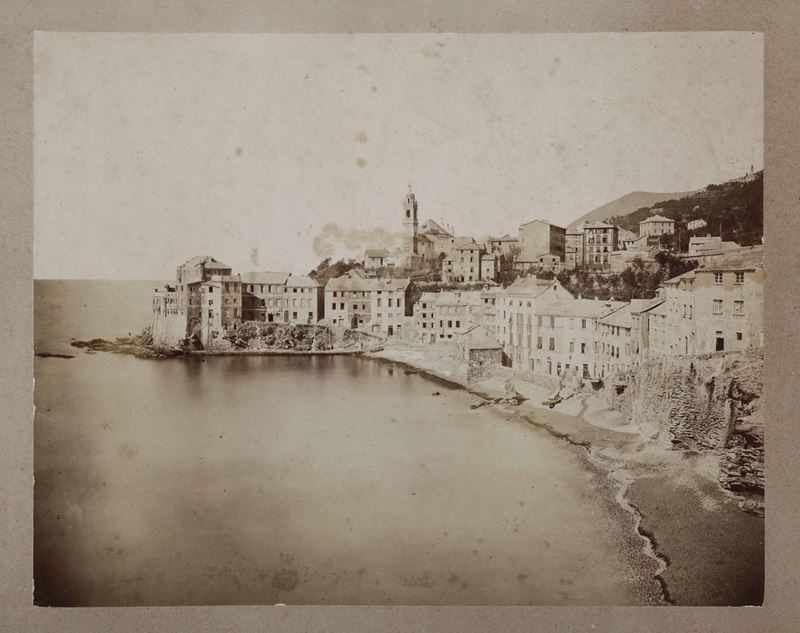Alfred Noack (1833-1895) Veduta di Bogliasco, fine XIX secolo  - Asta Asta a Tempo | Fotografia - Cambi Casa d'Aste