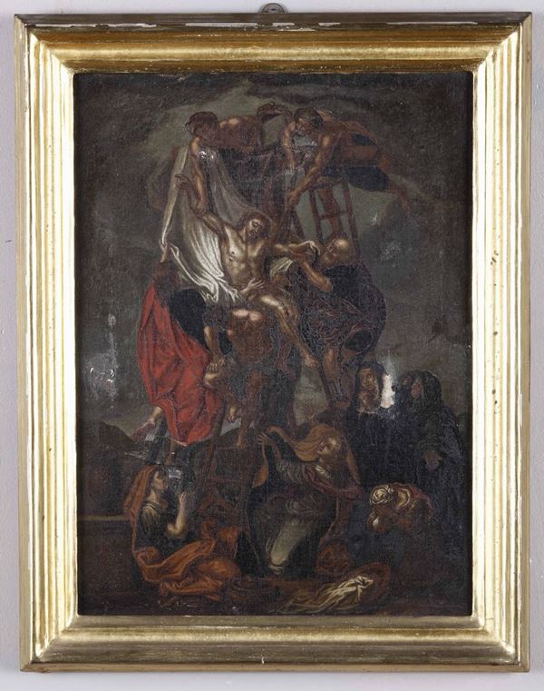 Scuola italiana del XVII secolo Deposizione dalla croce