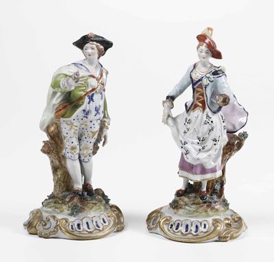 Coppia di Figurine Francia, XX Secolo