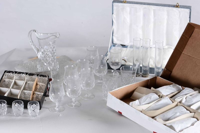 Lotto composto da caraffa e bicchieri in vetro  - Auction Fine Art September | Timed Auction - Cambi Casa d'Aste