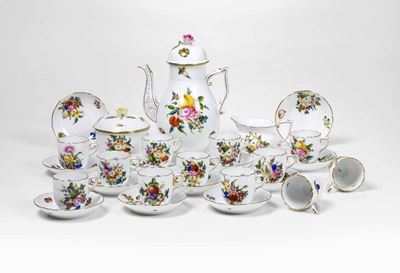 Servizio da Caffè Fruit Bouquet Ungheria, Manifattura Herend, Verso Fine XX Secolo