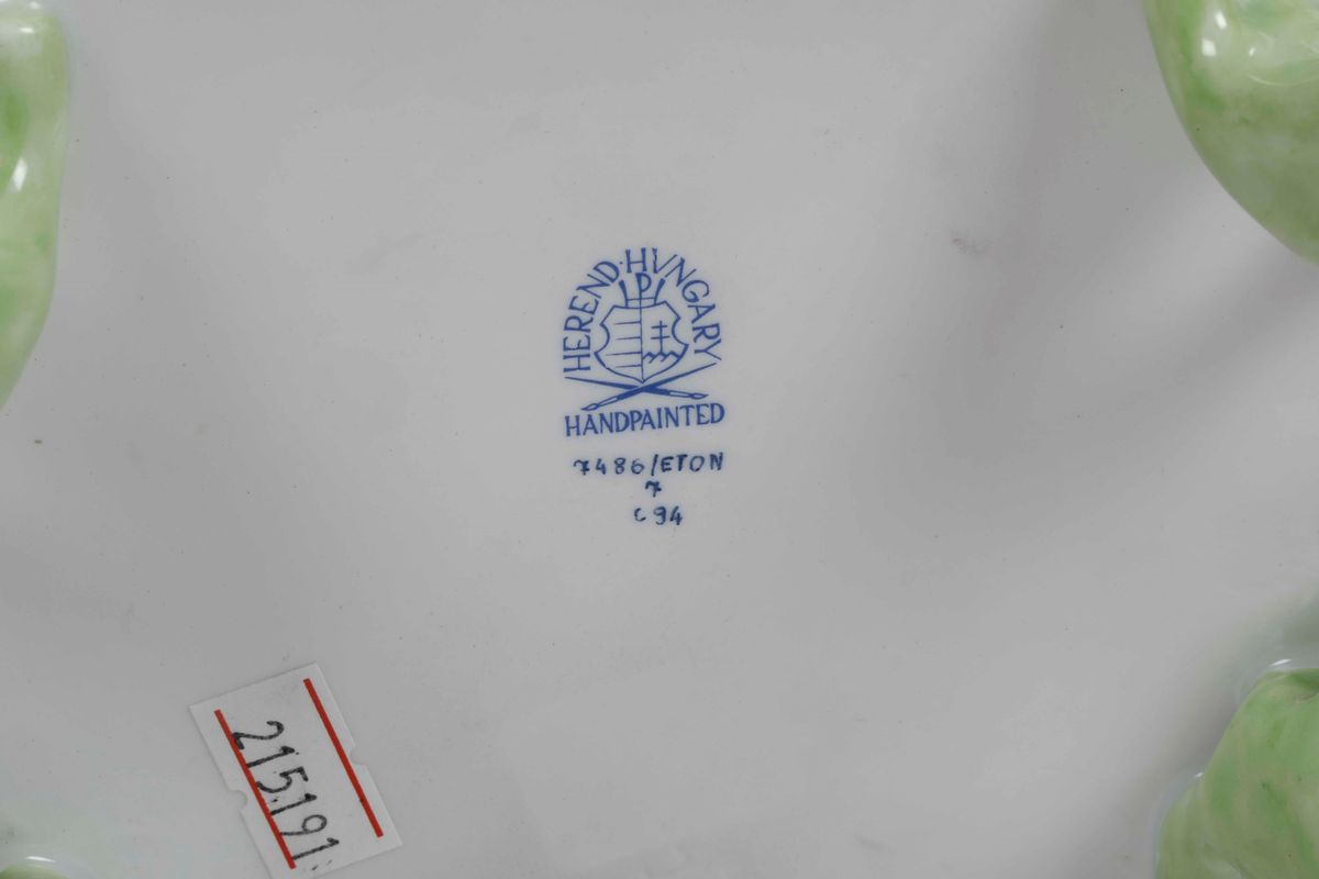 Fruttiera Centrotavola Ungheria, Manifattura Herend, Seconda Metà del XX Secolo