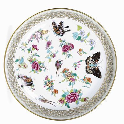 Bacinella Luxurious Butterfly Ungheria, Manifattura Herend, Seconda Metà del XX Secolo