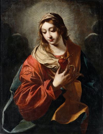 Scuola Italiana della Fine del XVII Secolomadonna Addolorata