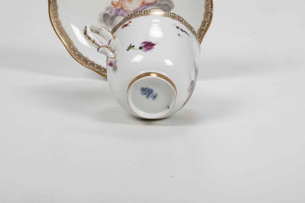 Tazza con Piattino. Germania, Manifattura di Frankenthal 1762-1794