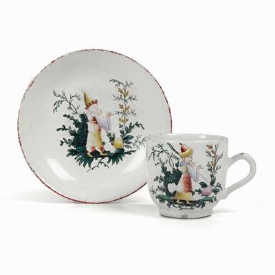 Tazza con Piattino Savona, Manifattura Boselli (?), Fine del XVIII Secolo (?)