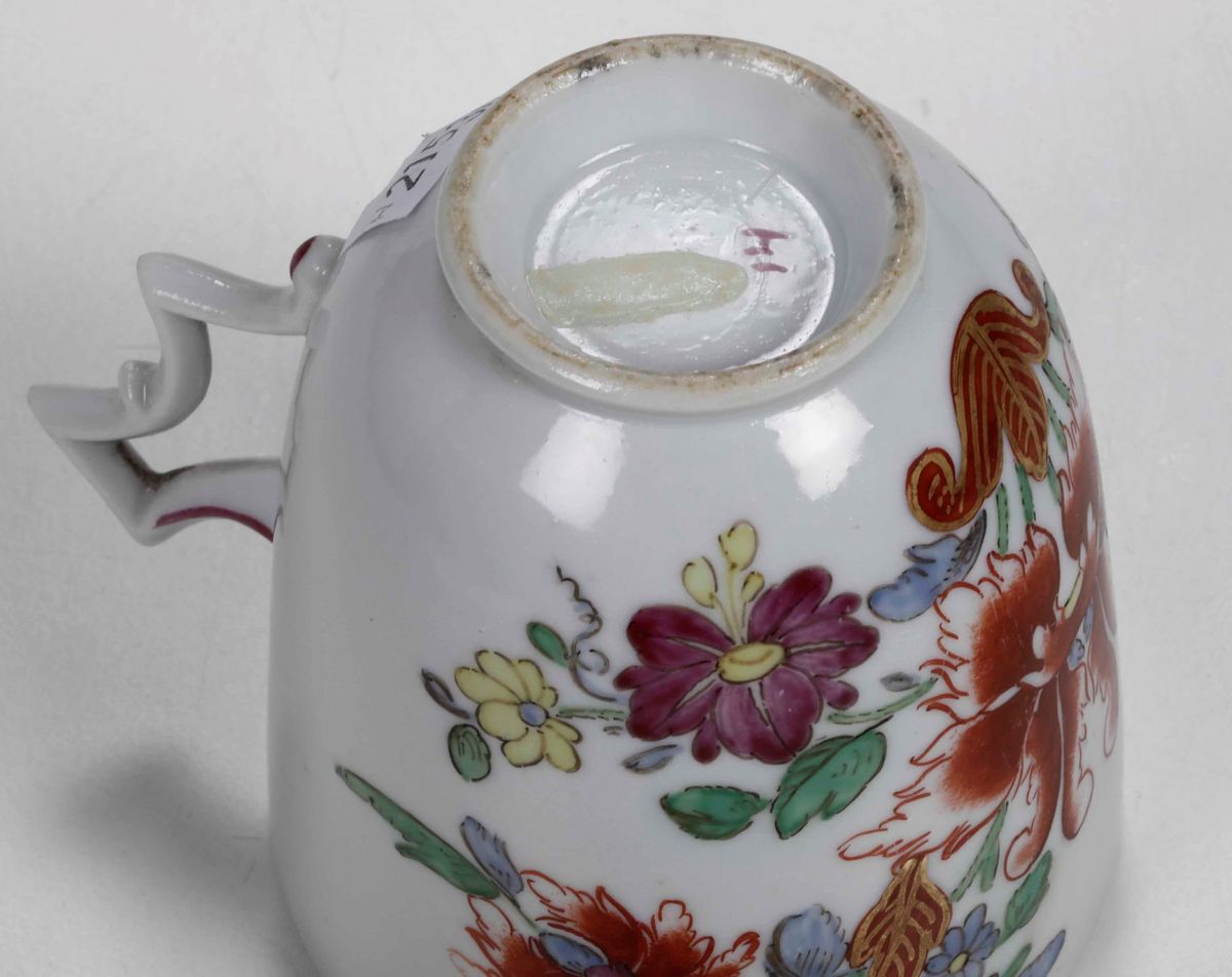 Piattino Ovale, Tazza e un Piattino Doccia, Manifattura Ginori, 1770 Circa