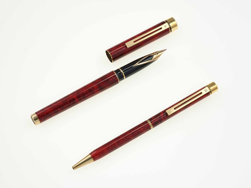 Sheaffer. Linea Targa in lacca rossa,  - Auction Luxury Vintage and Collector's Pens - Cambi Casa d'Aste