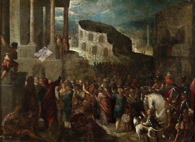 Scuola Fiamminga del XVII Secolopresentazione di Cristo al Popolo