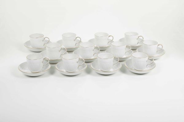 Dodici tazze da caffè  Berlino, Manifattura Reale, seconda metà del XX secolo