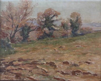 Lorenzo Cecconi (1863 - 1947)coppia di Paesaggi