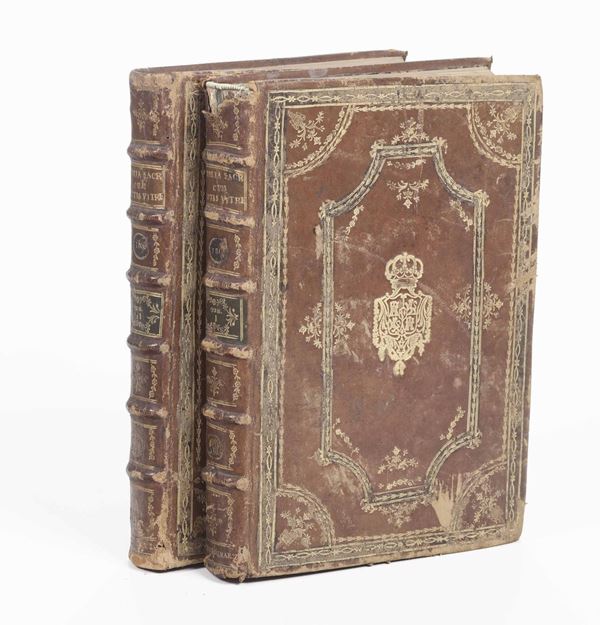 Bibbia Sacra Biblia Sacra Vulgatae Editionis...Pars prima e pars altera...Matriti, Ibarra, 1783