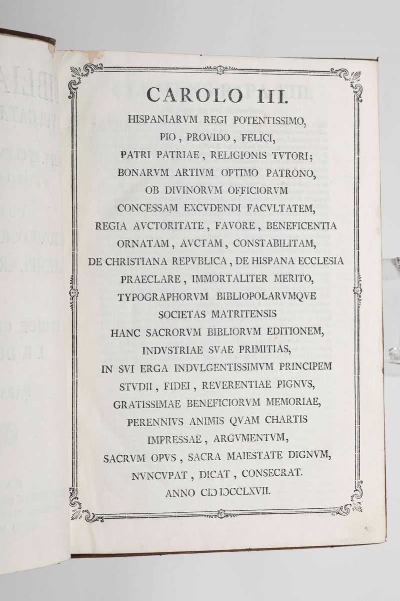 Bibbia Sacrabiblia Sacra Vulgatae Editionis...pars Prima e Pars Altera...matriti, Ibarra, 1783