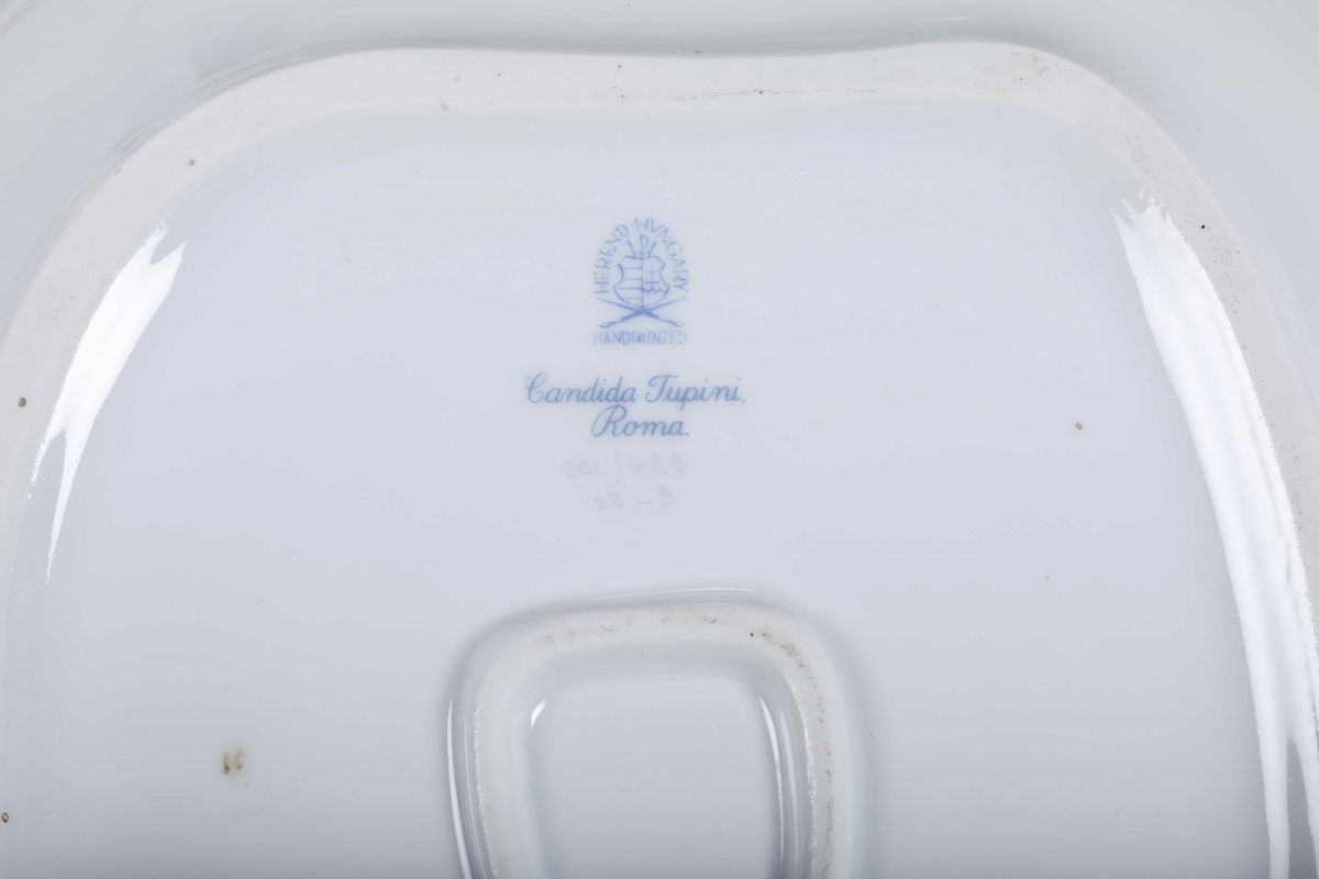 Servizio da Tavola Bouquet De Roses Gould per Candida Tupini, Roma Ungheria, Manifattura Herend, ...