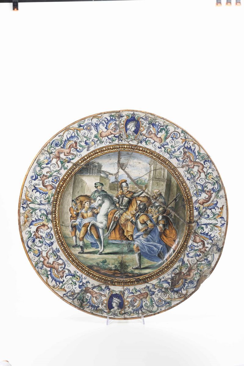 Grande piatto Italia centrale, inizio XX secolo  - Auction Timed Auction | Ceramics - Cambi Casa d'Aste