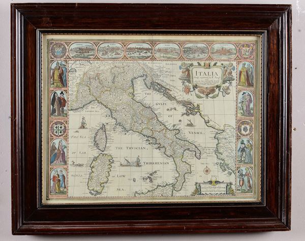 Da I. Speede Carta geografica dell'Italia in Bella coloritura