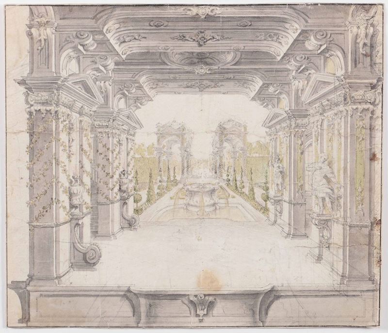 Bernardino Galliari (Andorno Micca, 1707 - 1794) Scenografia  - Auction Old Masters and 19th century Paintings | Timed Auction - Cambi Casa d'Aste