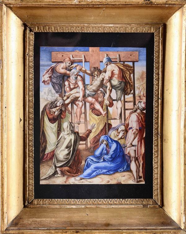 Antonio Stabile (attivo a Napoli nella II metà del Cinquecento), copia da Deposizione dalla croce