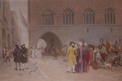 Federico Piccone (1882 - 1963)veduta Settecentesca, 1933