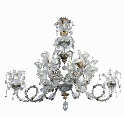 Grande Lampadario in Vetro di Murano, XX Secolo