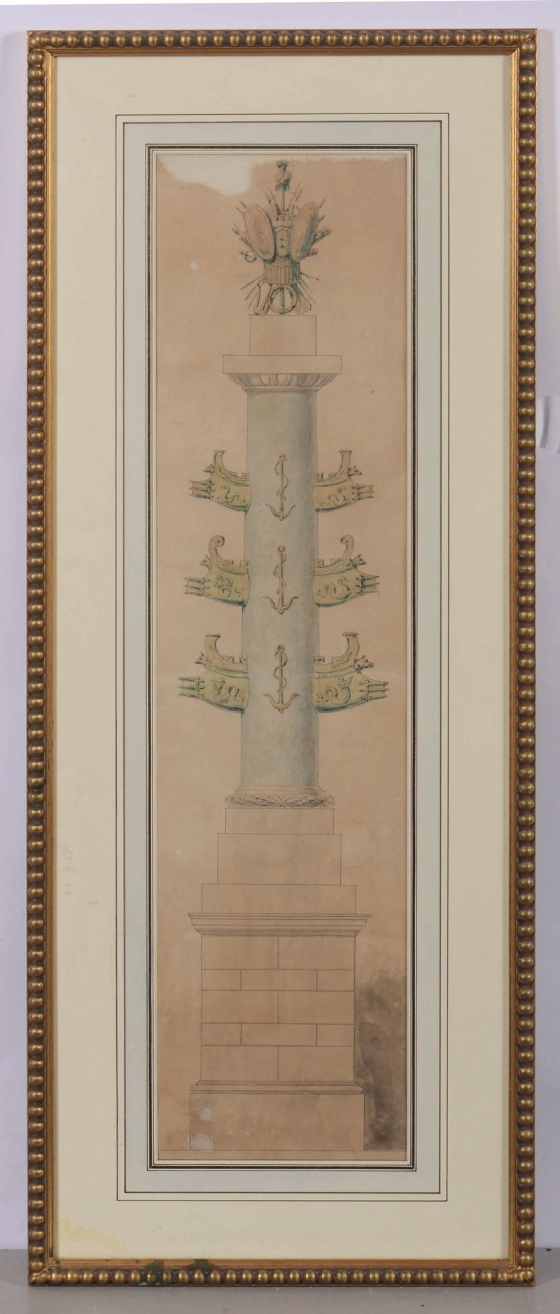 Giuseppe Valadier (Roma 1762 - 1839) Colonna rostrata  - Auction Italian Dwellings - Cambi Casa d'Aste