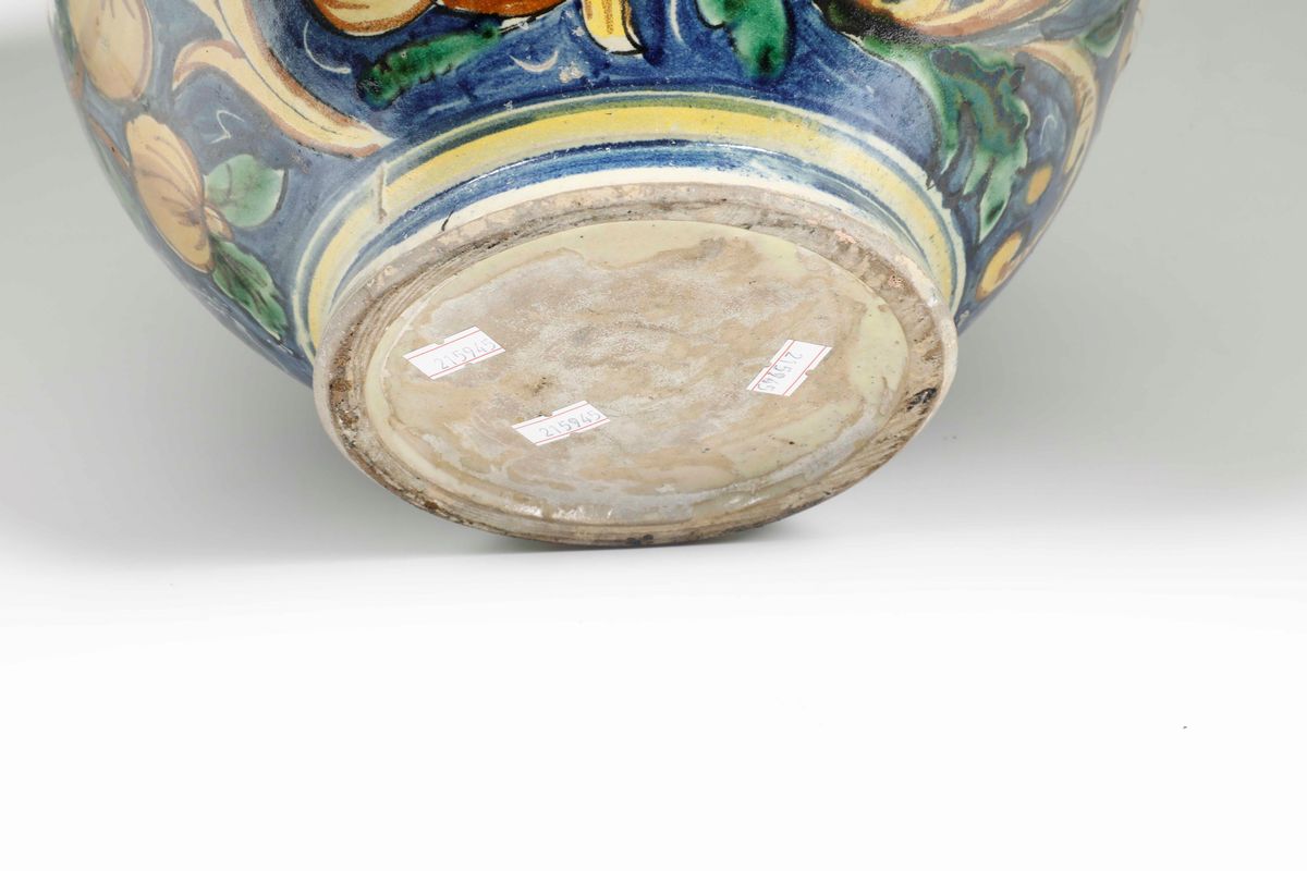 Vaso a Boccia Sicilia, Manifattura di Caltagirone, Fine XIX Inizio XX Secolo