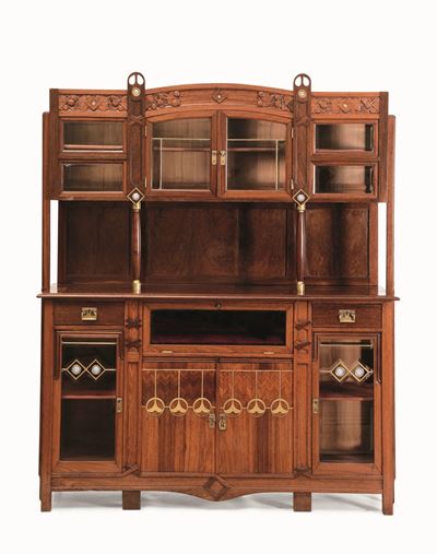 Grande Credenza Liberty. Manifattura Italiana, XX Secolo