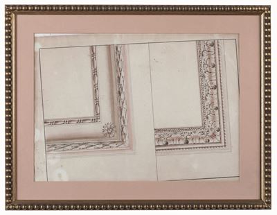 Giuseppe Valadier (roma 1762 - 1839)studi di Cornice