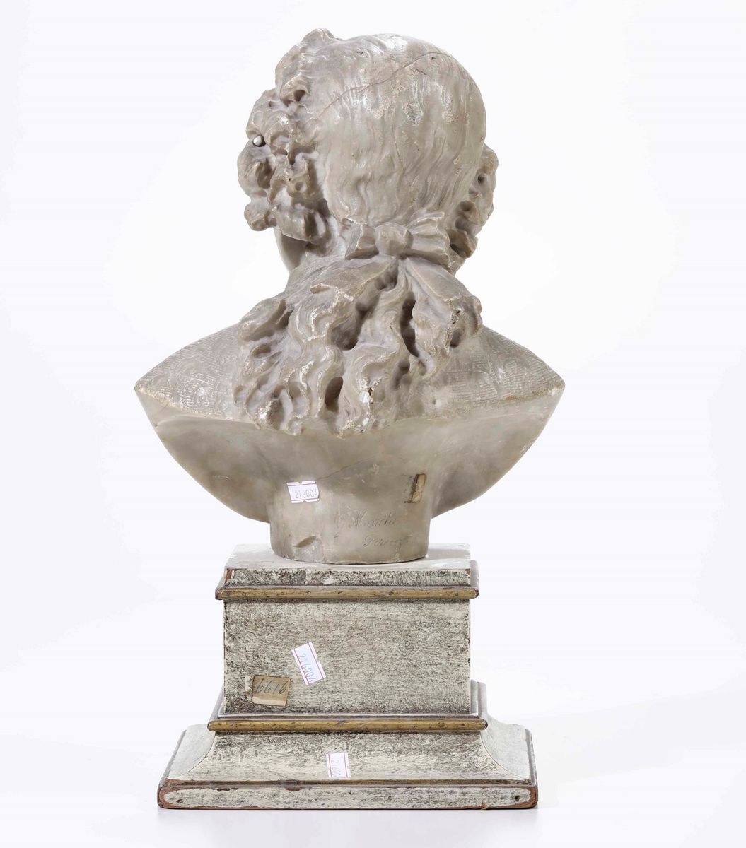 Busto di Goethe. Alabastro Artista Attivo a Firenze, XVIII-XIX Secolo