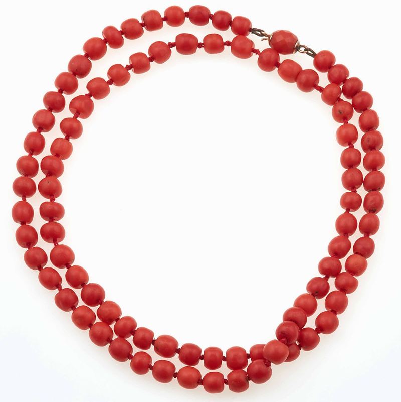 Collana in corallo  - Auction Fine Coral Jewels - II - Cambi Casa d'Aste