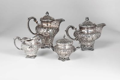 Servizio da Tã¨ e Caffã¨ in Argento. Argenteria del XX Secolo