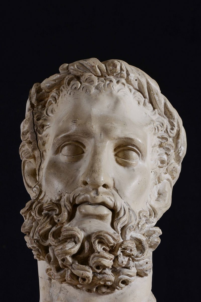 Testa di Ercole Stucco Italia XIX Secolo