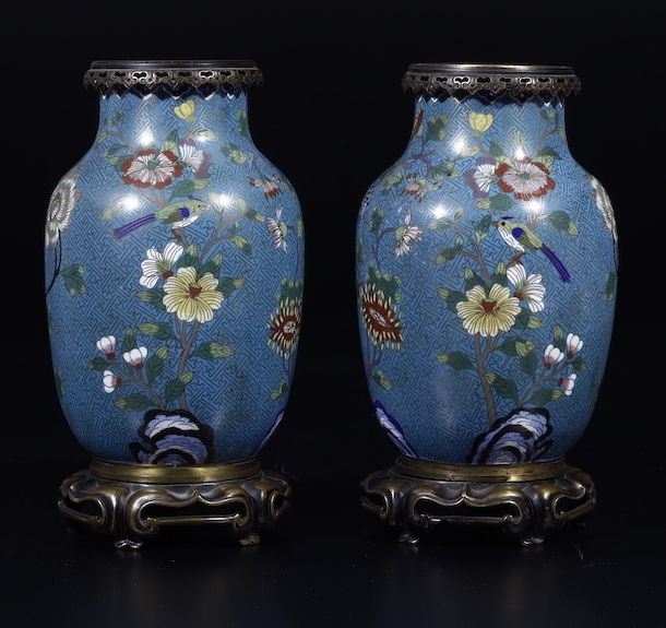 Two cloisonné vases, China, Qing Dynasty  - Auction Oriental Art | Virtual - Cambi Casa d'Aste