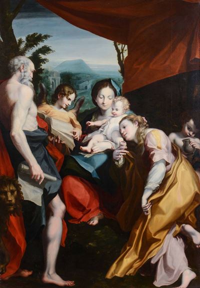 Antonio Allegri Detto il Correggio (correggio 1489-1534), Copia Damadonna di San Gerolamo
