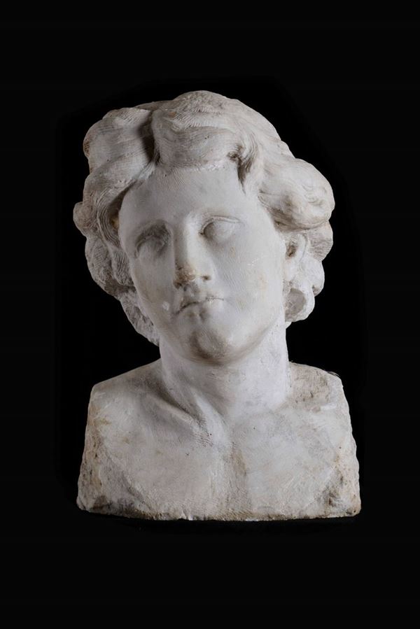 Busto in marmo, Alessandro Magno (?). Scultore operante tra XIX e XX secolo
