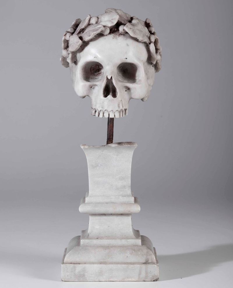 Memento mori. Marmo bianco. XX-XXI secolo  - Auction Timed Auction | Sculpture - Cambi Casa d'Aste