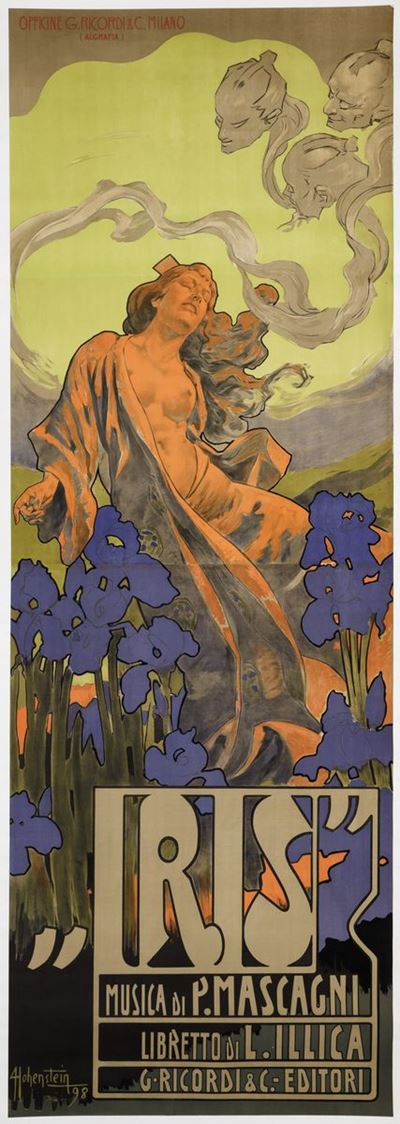 Adolf Hohenstein (1856-1928)iris, Musica di P.mascagni...