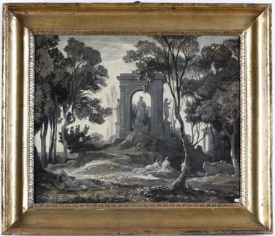 Scuola del XVIII Secolopaesaggio con Rovine